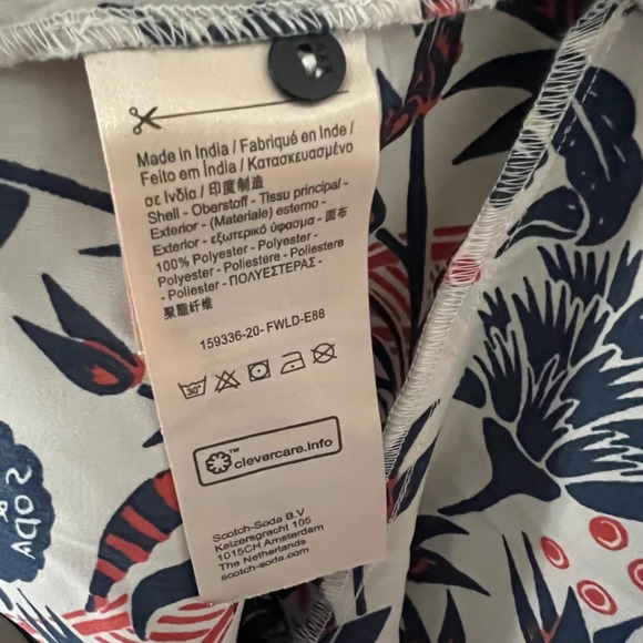 Anthropologie Scotch & Soda Paradise Seeker Floral Button Up Mini Dress Sz M NWT - Picture 7 of 8